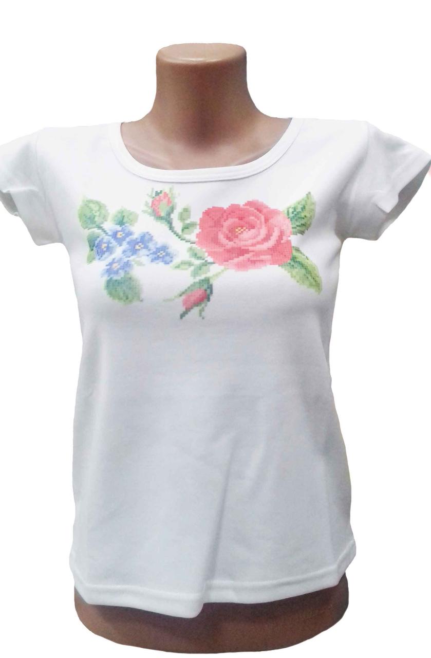 Футболка жіноча та дитяча для вишивання бісером або нитками FZ7, фото 1
