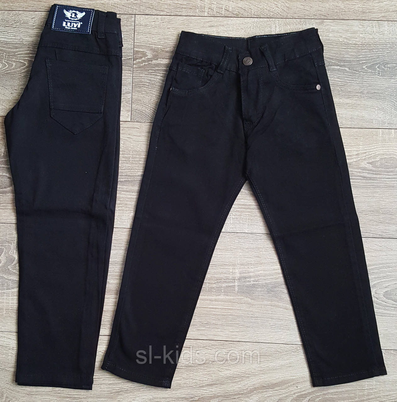 Штаны,джинсы для мальчика 5-8 лет (школа черные) пр.Турция - фото 1 - id-p573941462