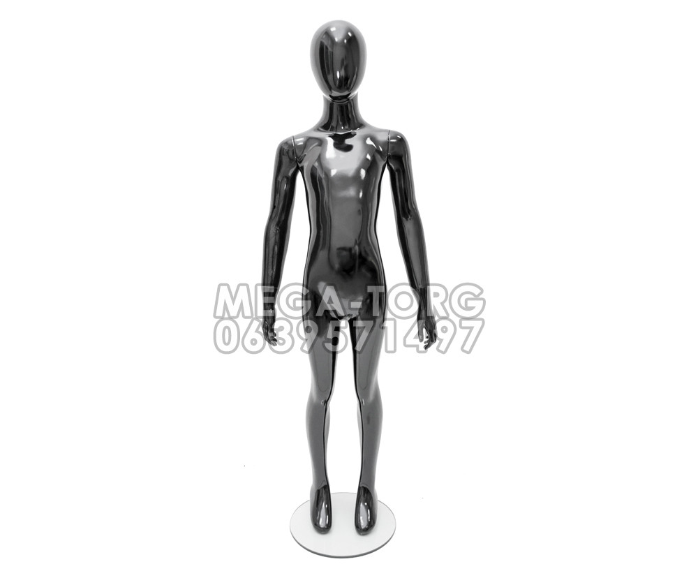 Манекен підлітковий чорний. Зріст 1.32 м, фото 1