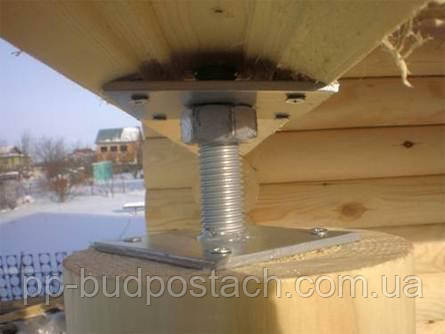 Усадка зрубу дерев'яна кам'яного будинку.