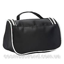 Косметичка/б'ютикейс жіноча чорна для сумки (з логотипом) 22*14*10 см., фото 5