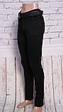 Жіночі чорні джинси c завищеною посадкою (код OK5003-A) 25-30 розм, фото 2
