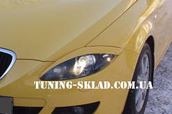 Вії Сеат Леон (накладки на передні фари Seat Leon) 