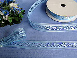 Стрічка ажурна блакитна. Ширина 2,2 см — 9 грн метр