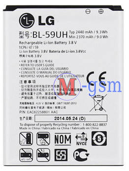 Аккумулятор LG G2 mini D618,  LG D620,  LG D620R,  LG D315, LG F70 / LG BL-59UH (2440 mAh), фото 2