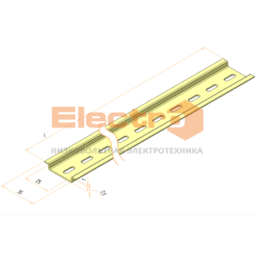 Купити Дін рейка 100 см товщина 1,0 мм, ціна 51 грн - Prom.ua (ID ...