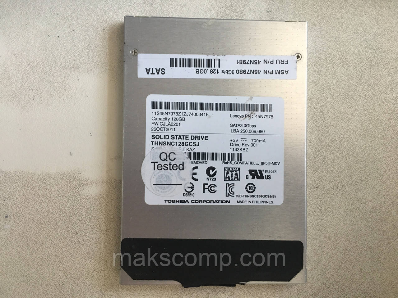 SSD Toshiba 128GB 2.5" SATAIII MLC (THNSNC128GCSJ)