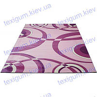 Рельефный прямоугольный ковер Экселент "Дуги", цвет лиловый