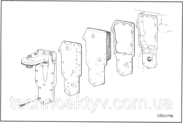 Ключ 10 мм Зніміть кришку охолоджувача, елемент і прокладки.