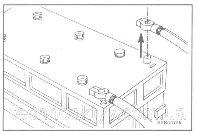 Від'єднайте від акумулятора масовий провід. Промаркіруйте дроти і навісьте на них бирки. Зніміть ремінь привода агрегатів.