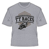 Футболка Iomtt Races est 1907 Retro T-Shirt cерый, S