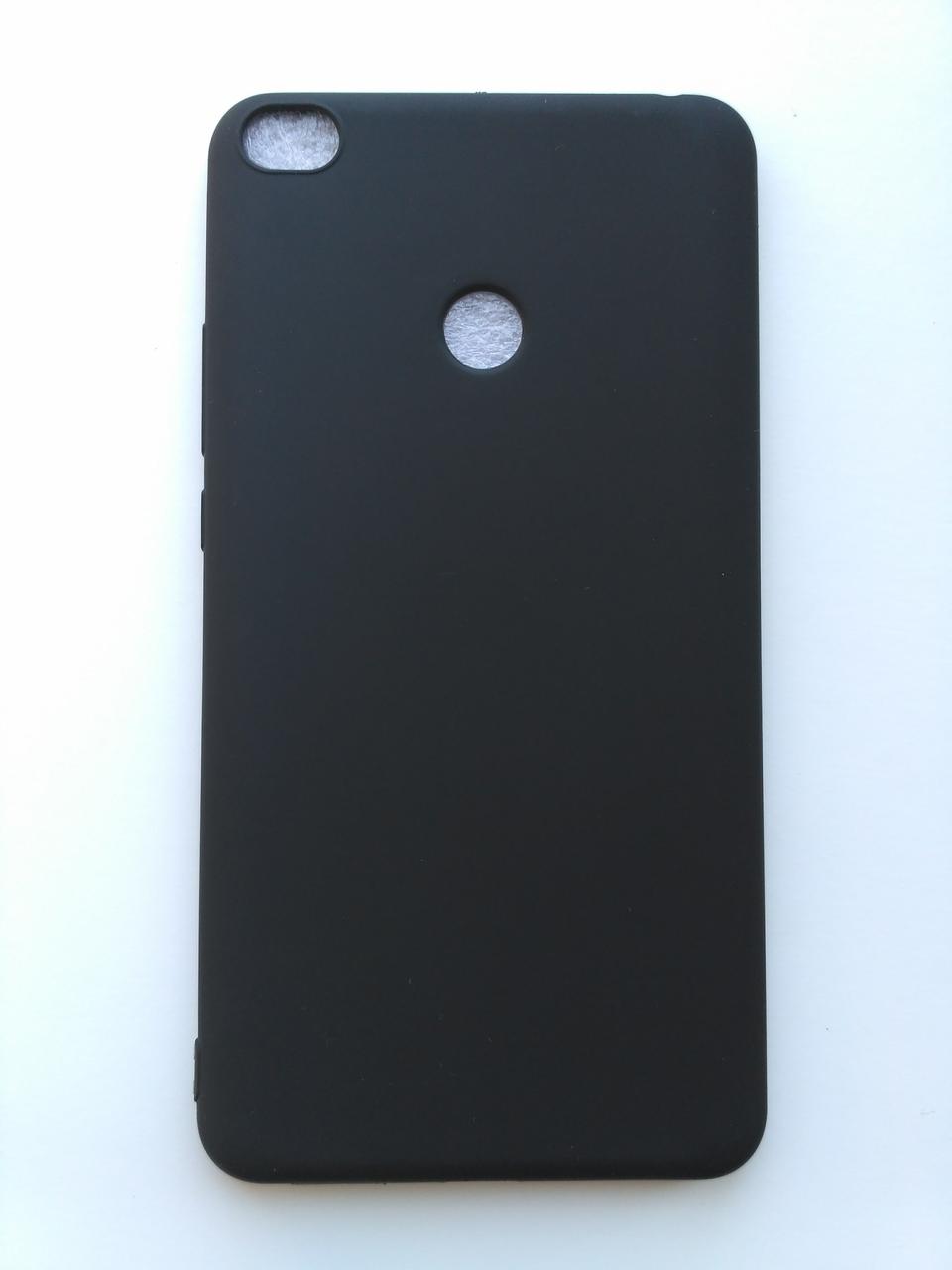 Силіконовий чохол Xiaomi Mi Max 2 чорний матовий Чорний 1262P
