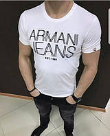 Футболка мужская Armani Jeans, армани белая