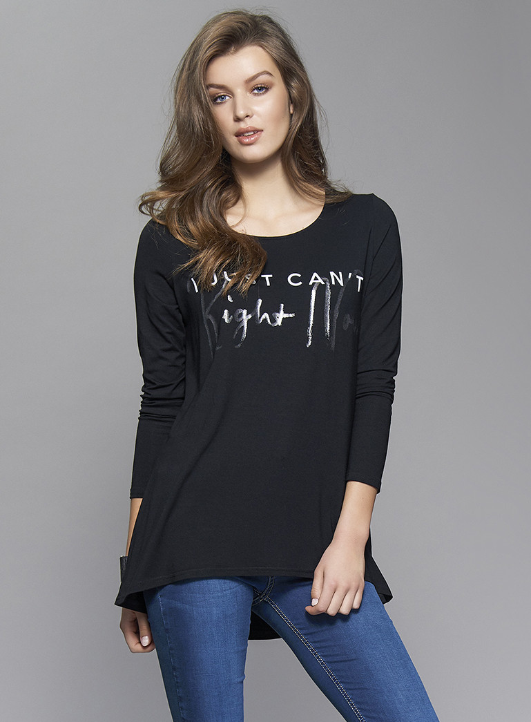 Туніка молодіжна трикотажна Parys Zaps чорного кольору