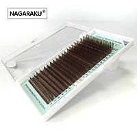 Ресницы тёмный шоколад "NAGARAKU", микс D/0,07 (7-15 мм)