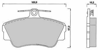 DBB 309.00 Гальмівні колодки (передні) VOLVO 3344061