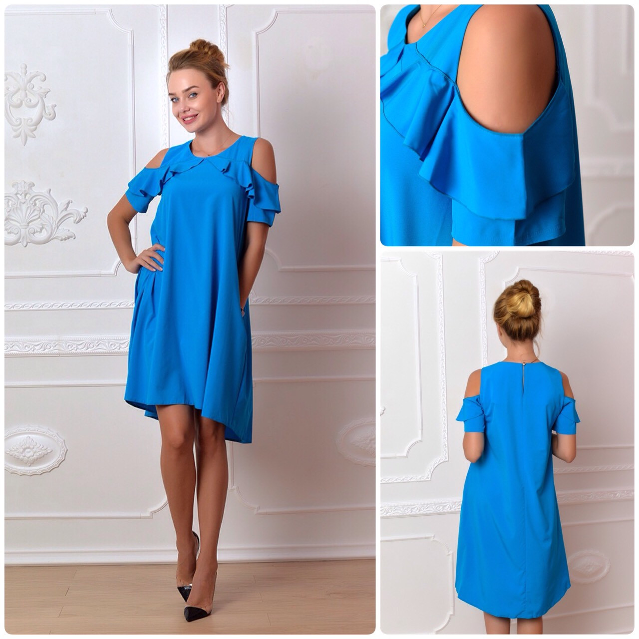 Сукня 785 яскраво-блакитний