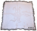 Шийний хустку ніжний жіночий шифоновий річний з квітковим орнаментом колір білий 60*60, фото 3