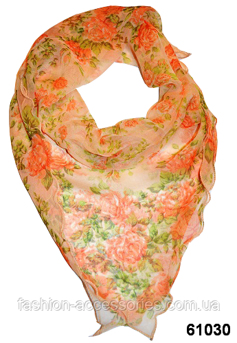 Жіночий шийний шифоновий хустку (61030) Ніжний шийну хустку 60*60 (61030) 1