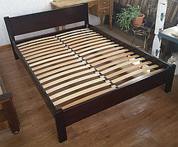 Напівторне ліжко для спальні з масиву натурального дерева "Економ" від виробника, фото 2