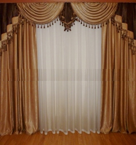 Комплект штори + ламбрікен No-101