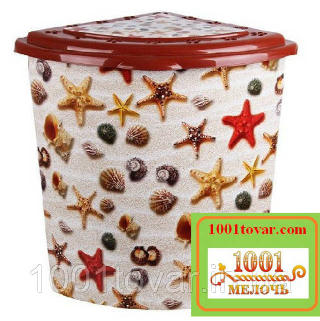 Кошик для білизни з пластику з малюнком "Морські зірки". Еліф (Elif), Туреччина, фото 1