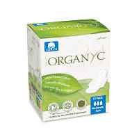 Гігієнічні прокладки для помірних виділень з крильцями, в індивідуальній упаковці Organ(y)c,10 шт.