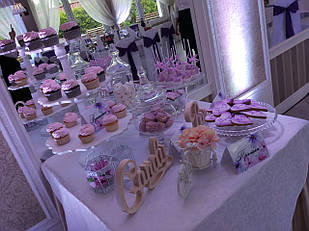 Весільний Кенді бар у фіолетовому кольорі (під ключ)