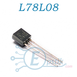 L78L08 стабілізатор напруги 8В 100мА TO92