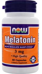 Мелатонін проти безсоння Now Foods Melatonin (3mg) 60vcaps, фото 1
