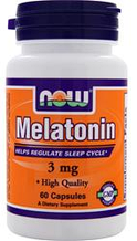 Мелатонін проти безсоння Now Foods Melatonin (3mg) 60vcaps