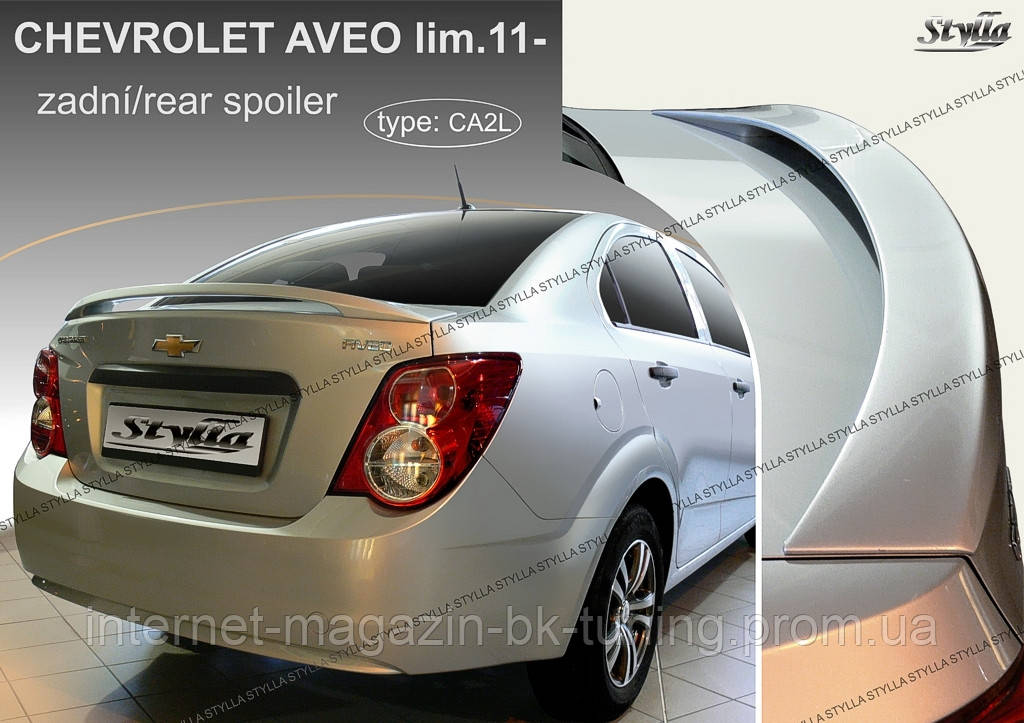 Спойлер Chevrolet Aveo T300 на кришку багажника