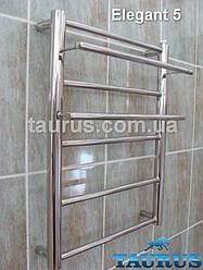 Компактна сушарка для рушників Elegant 5 висотою 550 мм. від ТМ TAURUS. З поличками. Круглі форми труб. Ширина: 400