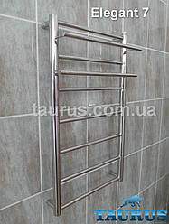Практична сушарка для рушників із нж сталі з 2 полицями Elegant 7/висота 750. Прямі перемички d16. Ширина 400