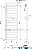 Вузька та висока сушарка для рушників дизайнерська Maxima 15/1550х400 з нержавіючої сталі, фото 7