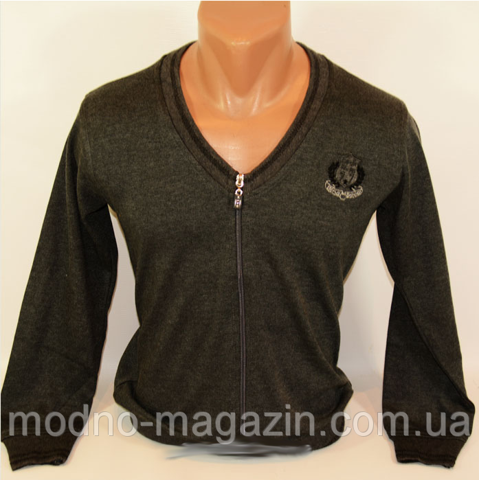 Кофта трикотажна на блискавці для хлопчика підліткова, фото 1