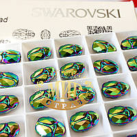 Бусина Сварівські 5728 Scarabaeus Green 12х8,5 мм *1шт