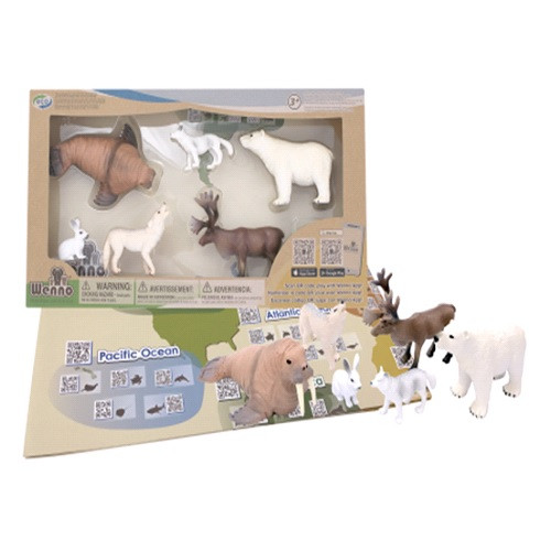 Дитячий ігровий набір з QR-картою фігурки Тварин Арктики Wenno WAC1701