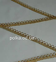 Золота тасьма "полукульця"металева, ширина 1.3 см (1 уп-18м = 20 ярдів)