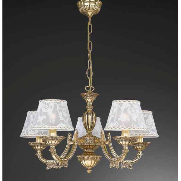 Люстра RECCAGNI ANGELO L 7532/5 oro fr./ impero ricamo