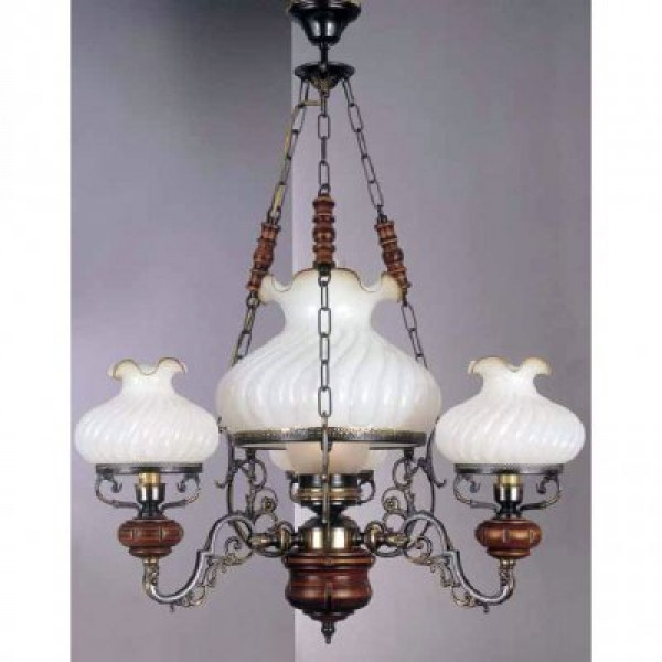 Люстра RECCAGNI ANGELO L 760/3+1 бронза/білий