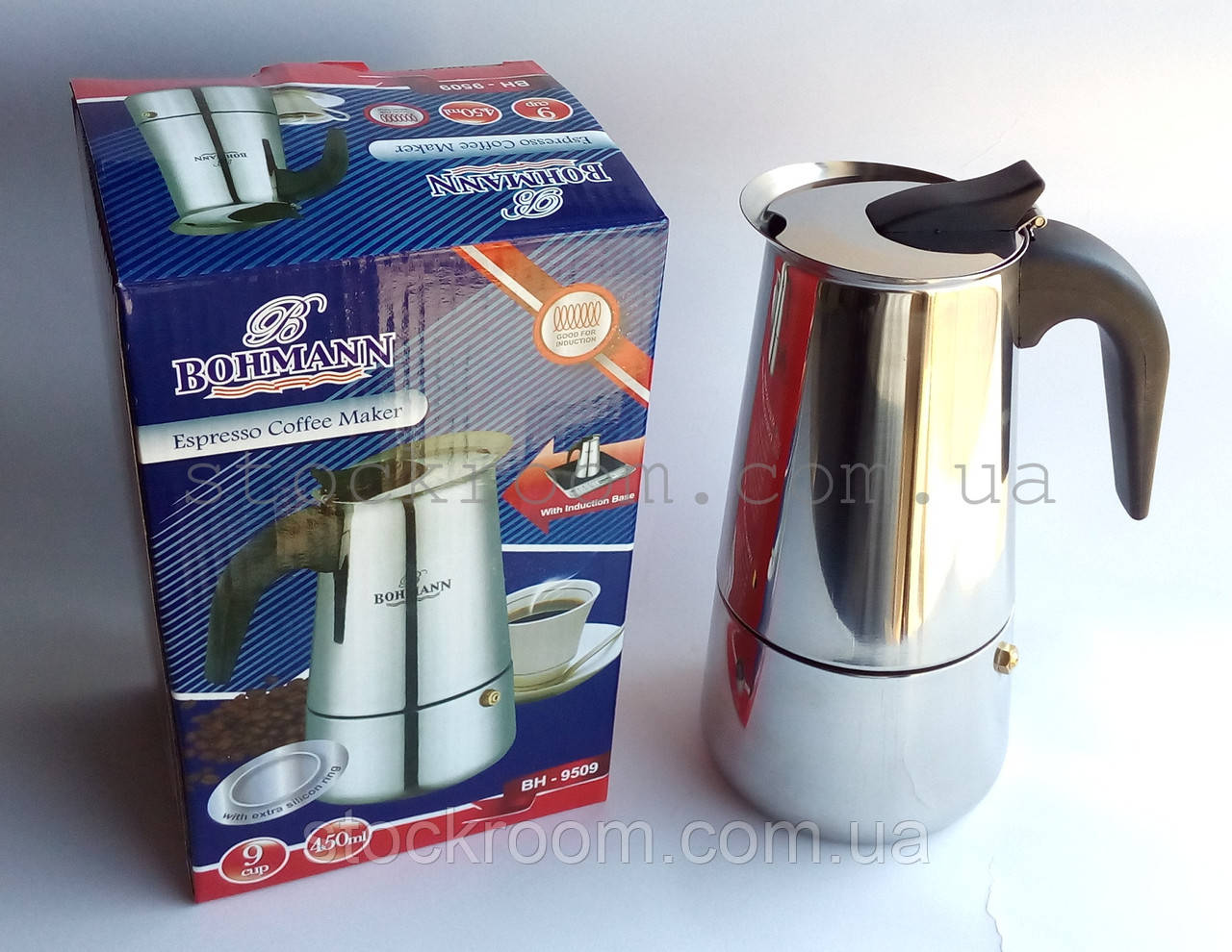 Гейзерна кавоварка з нержавіючої сталі Bohmann BH 9509
