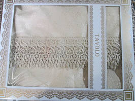 Скатертина 150*220 см. з мереживом (Туреччина)