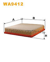 Фільтр повітряний WIX WA9412 (AP137/3)
