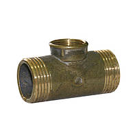 Трійник 3/4"х1/2"х3/4" зовнішня-внутрішня ручна різь бронза
