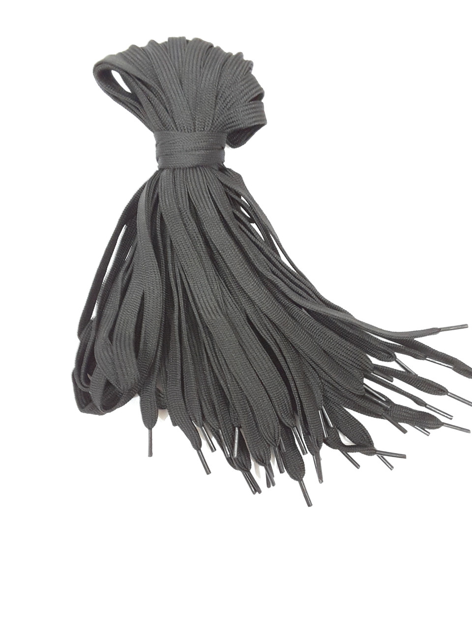 Шнурки для взуття плоскі Чорні 120 см, фото 1