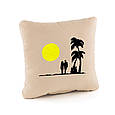 Подушка подарункова "Двоє на березі" флок, фото 7