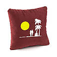 Подушка подарункова "Двоє на березі" флок, фото 6