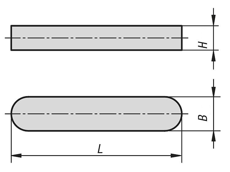 Шпонка 12х8 DIN 6885 тип А - фото 4 - id-p575149703