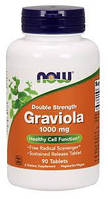 Гравіола Гуанабана Подвійна сила 1000 мг 90 таб онкопротектор для імунітету Now Foods USA